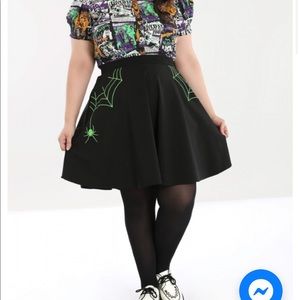 NWT Miss Muffet Green Mini Skirt UK18